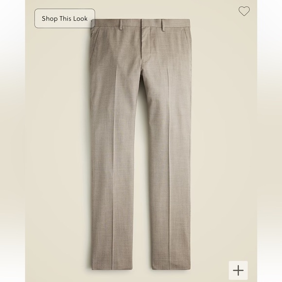 J. Crew Slim Fit Ludlow Suit Pant in Italian Wool Geyser Gray Size 35 x 32 New - Picture 11 of 11